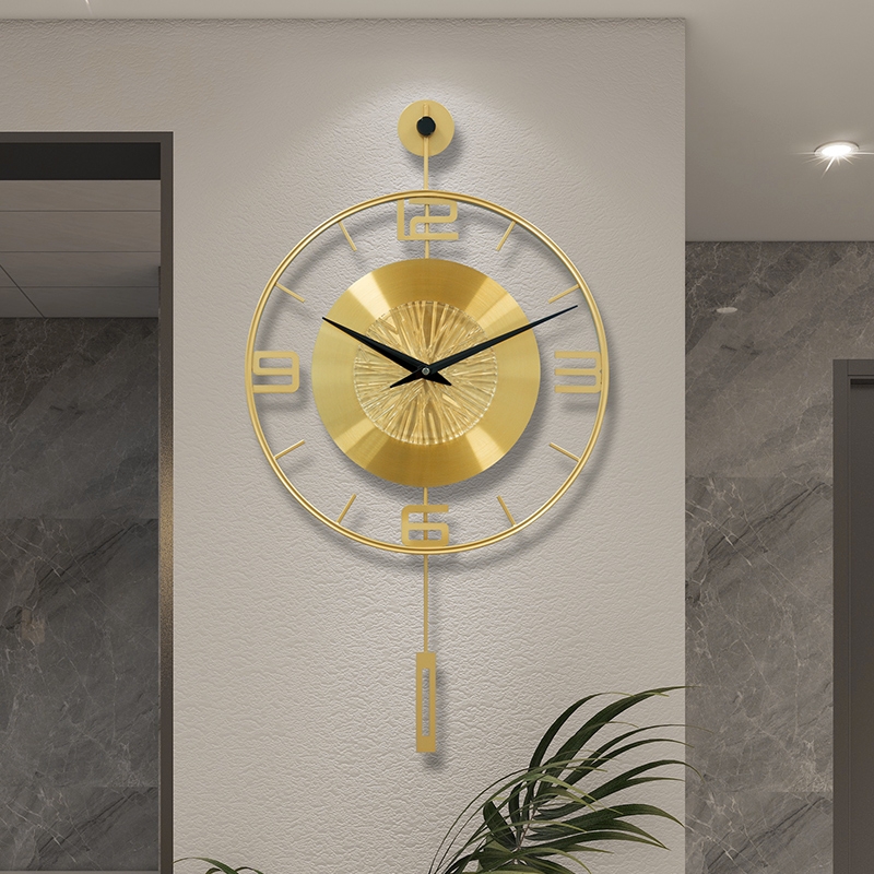 Luxury Watch Wall Clock - Роскошные металлические настенные часы с маятником,
