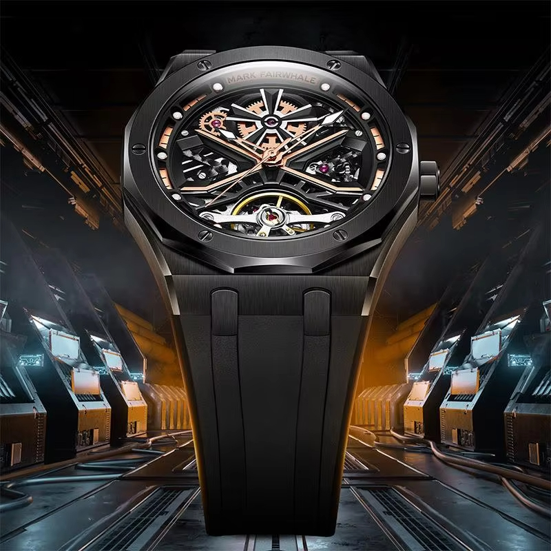 Tourbillon Movement Watch - Mark Fairwhal модные часы с турбийоном