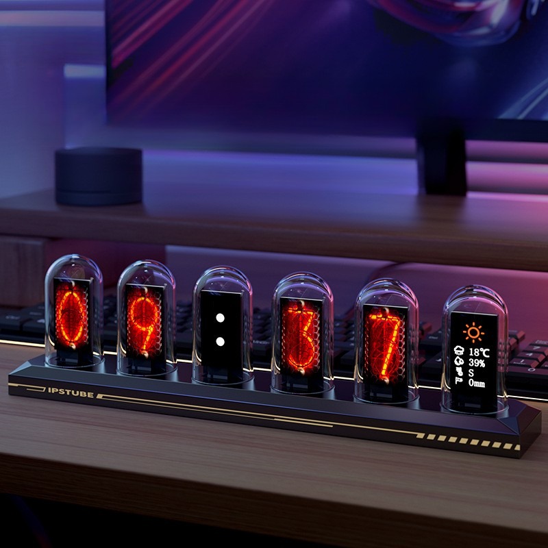 Table Watch Luxury - Настольные часы с RGB-индикаторами Никси, вакуумные