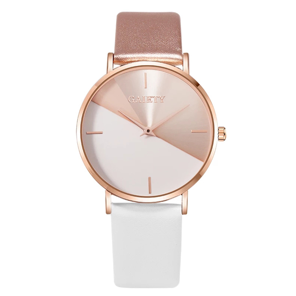 Luxury Watch Brands - Часы женские, розовое золото, с кожаным