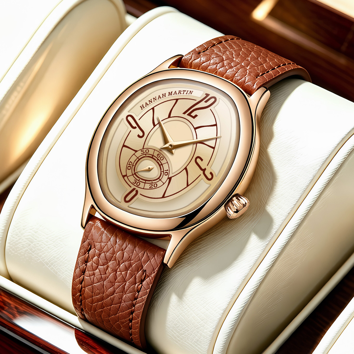 Luxury Watch Brands - Часы HANNAH MARTIN, модные кожаные, 40
