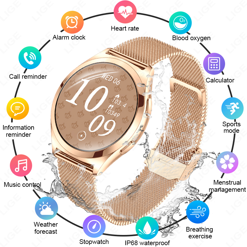 Luxury Watch In The World - Роскошные умные часы LIGE для женщин,