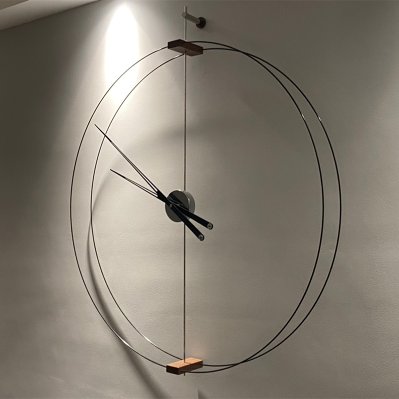 Luxury Watch Wall Clock - Испанские минималистичные настенные часы из орехового