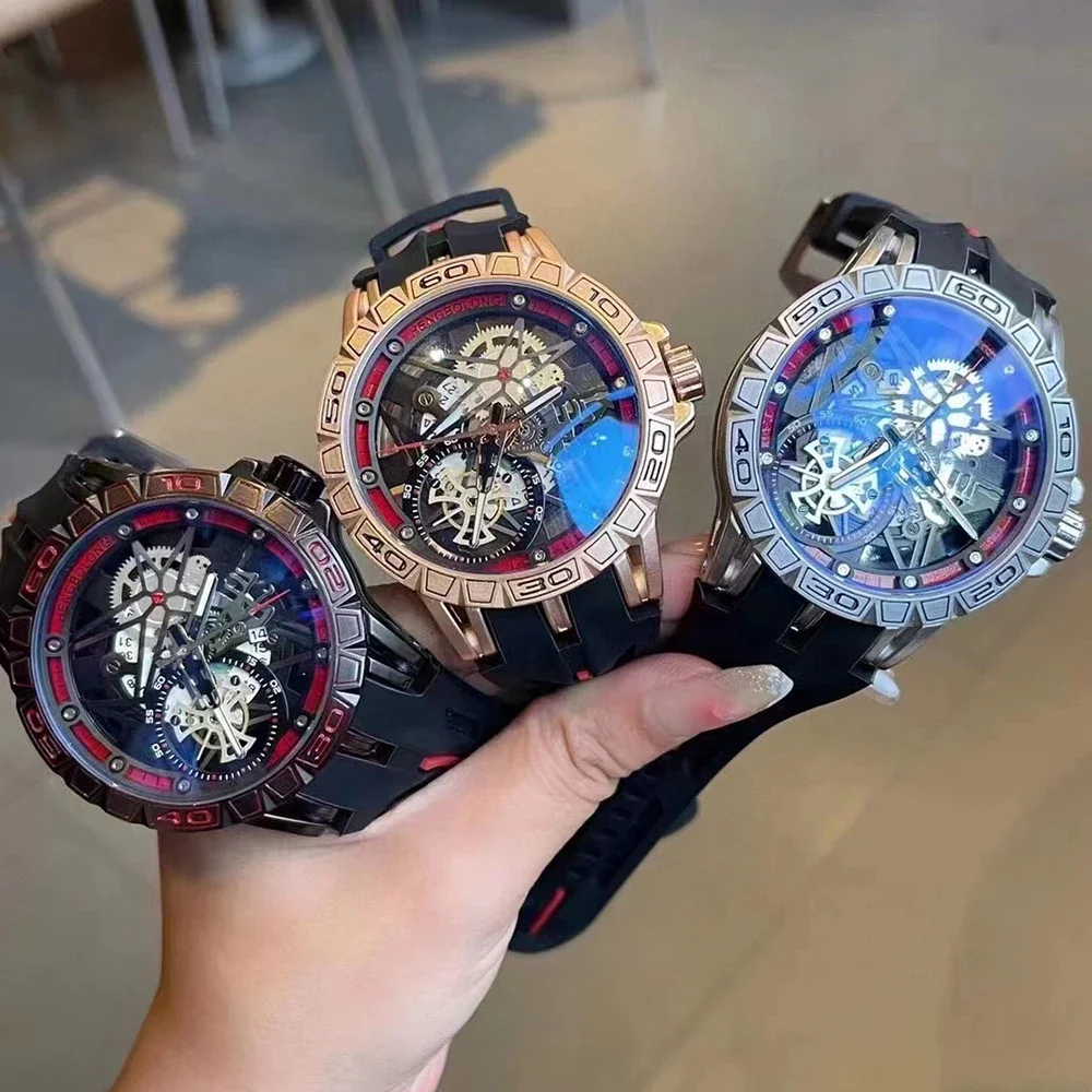 Мужские 3D кварцевые часы клас – обзор и цена Luxury Watch With Rubber Strap