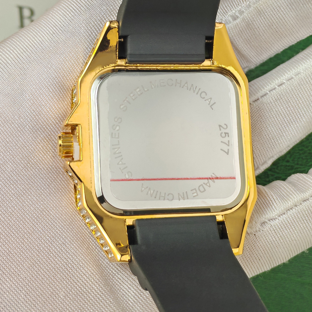 Модные мужские кварцевые часы  – обзор и цена Luxury Watch With Rubber Strap