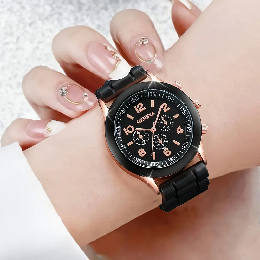Роскошные женские часы, компле – обзор и цена Luxury Watch With Rubber Strap