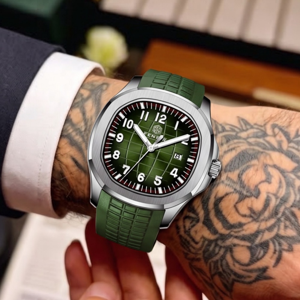 Стильные мужские кварцевые час – обзор и цена Luxury Watch With Rubber Strap