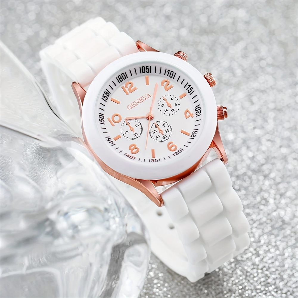 Роскошные женские часы, компле – обзор и цена Luxury Watch With Rubber Strap