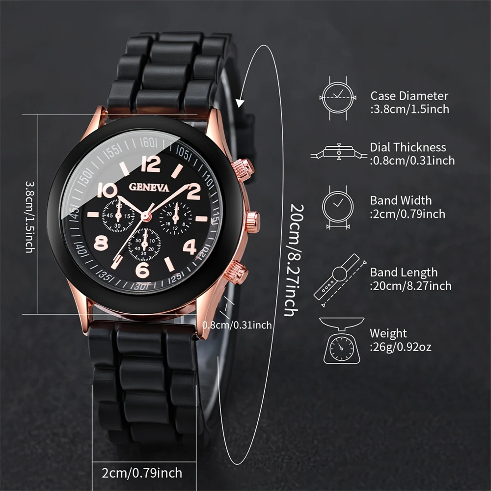 Роскошные женские часы, компле – обзор и цена Luxury Watch With Rubber Strap