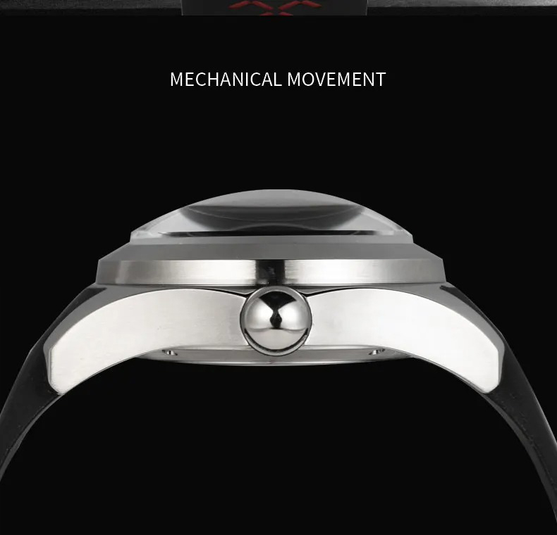 KAFYASE Мужские автоматические – обзор и цена Luxury Watch With Rubber Strap
