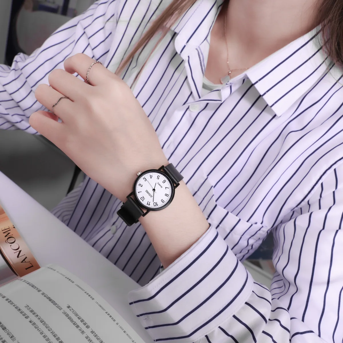 Простые черные часы, кварцевые – обзор и цена Luxury Watch For Women